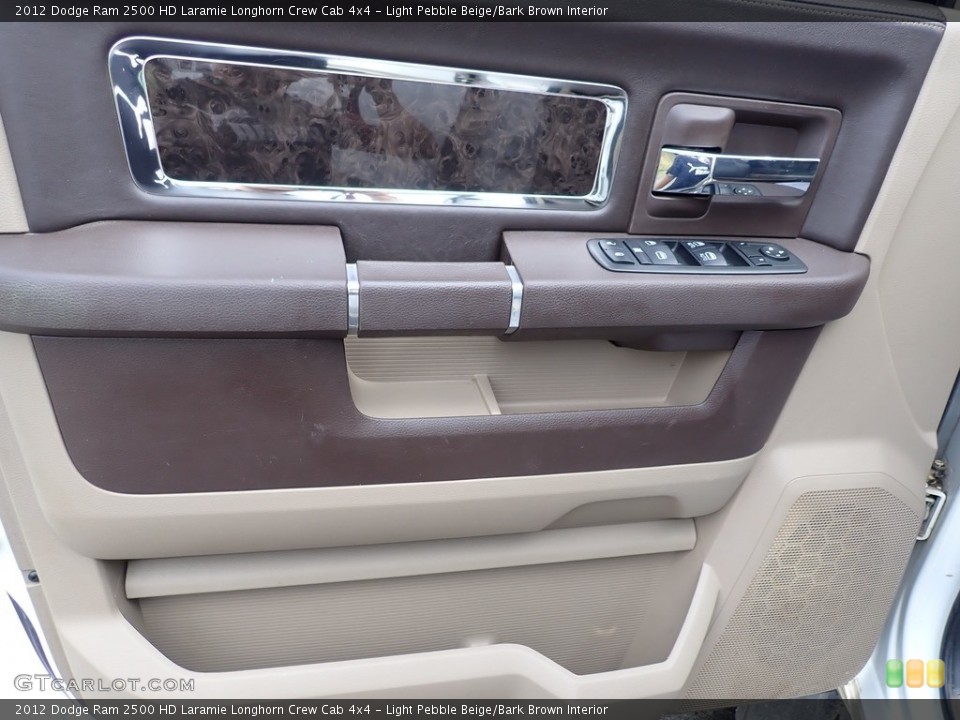 Light Pebble Beige/Bark Brown Interior Door Panel for the 2012 Dodge Ram 2500 HD Laramie Longhorn Crew Cab 4x4 #139024268