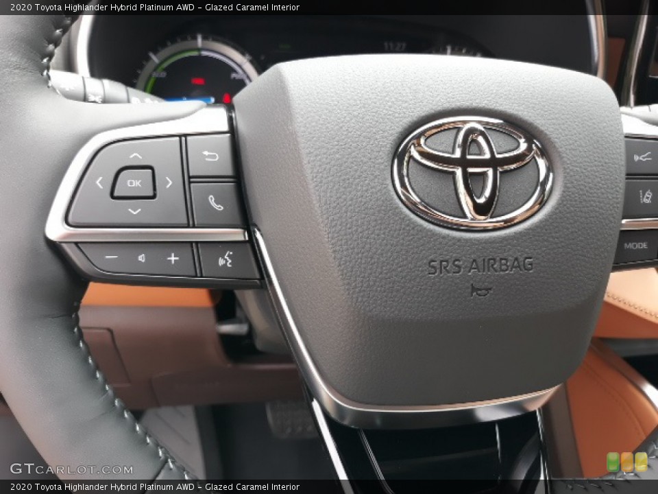 Glazed Caramel Interior Steering Wheel for the 2020 Toyota Highlander Hybrid Platinum AWD #139040567
