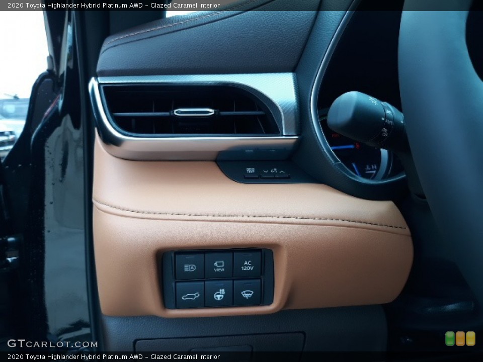 Glazed Caramel Interior Controls for the 2020 Toyota Highlander Hybrid Platinum AWD #139040606