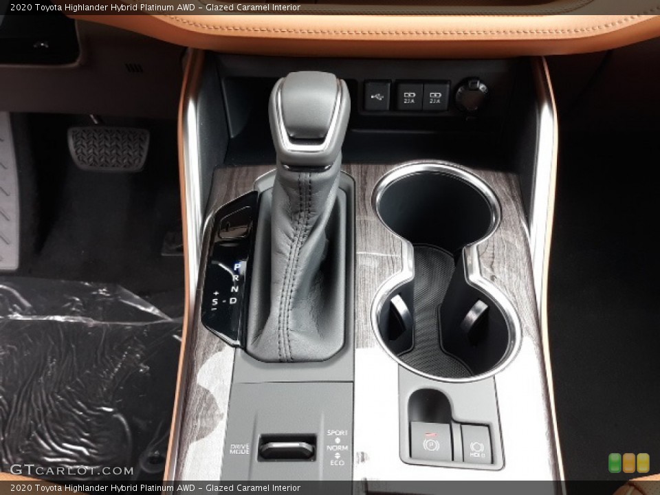 Glazed Caramel Interior Transmission for the 2020 Toyota Highlander Hybrid Platinum AWD #139040636