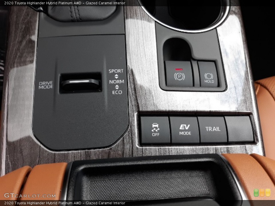 Glazed Caramel Interior Controls for the 2020 Toyota Highlander Hybrid Platinum AWD #139040657