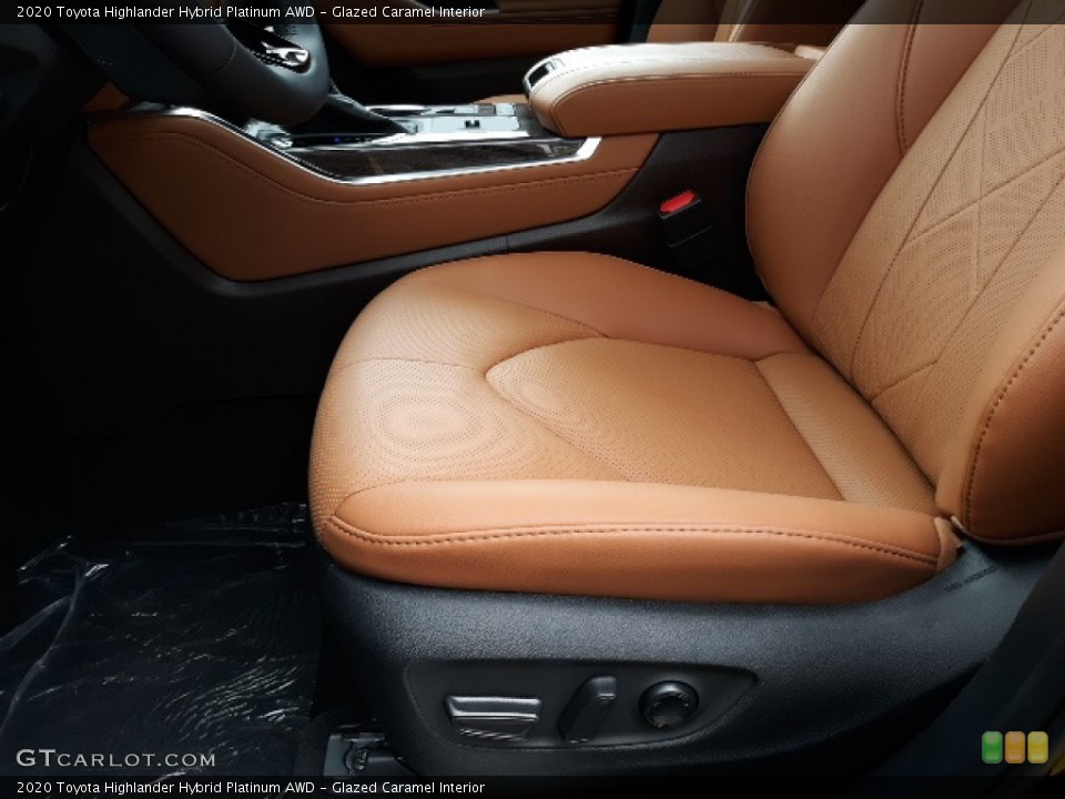 Glazed Caramel Interior Front Seat for the 2020 Toyota Highlander Hybrid Platinum AWD #139040687