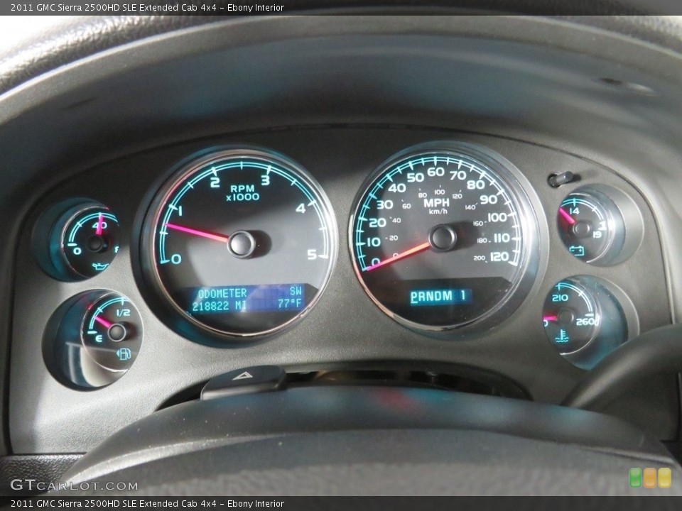 Ebony Interior Gauges for the 2011 GMC Sierra 2500HD SLE Extended Cab 4x4 #139041817