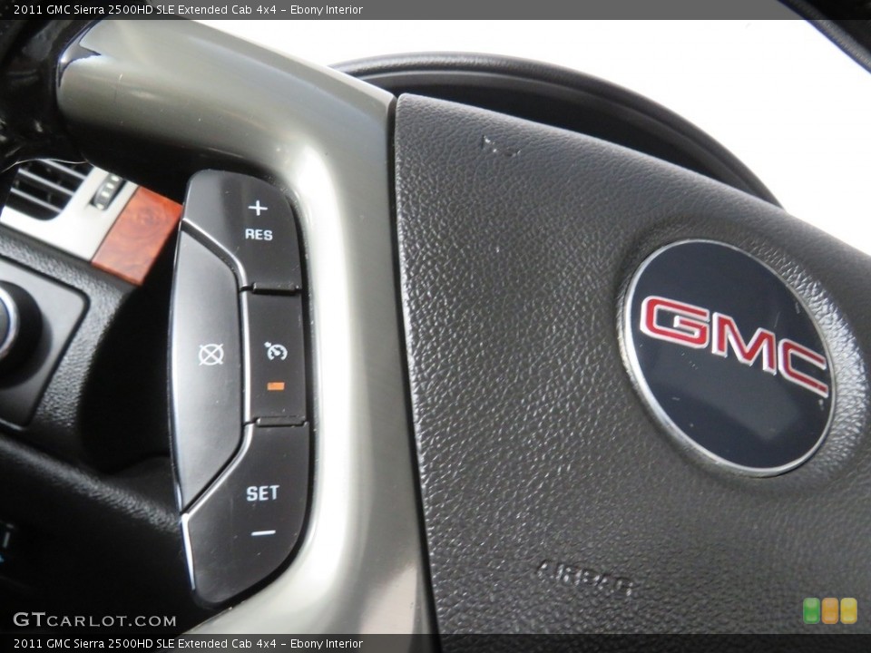 Ebony Interior Steering Wheel for the 2011 GMC Sierra 2500HD SLE Extended Cab 4x4 #139041892