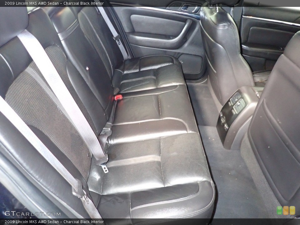Charcoal Black Interior Rear Seat for the 2009 Lincoln MKS AWD Sedan #139043836