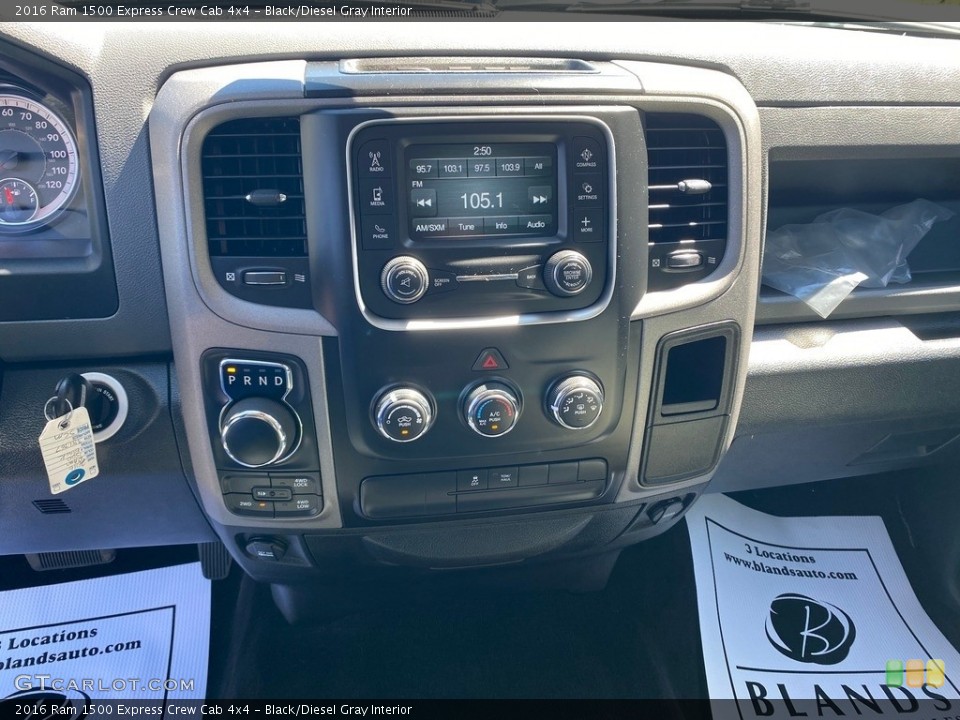 Black/Diesel Gray Interior Controls for the 2016 Ram 1500 Express Crew Cab 4x4 #139045648