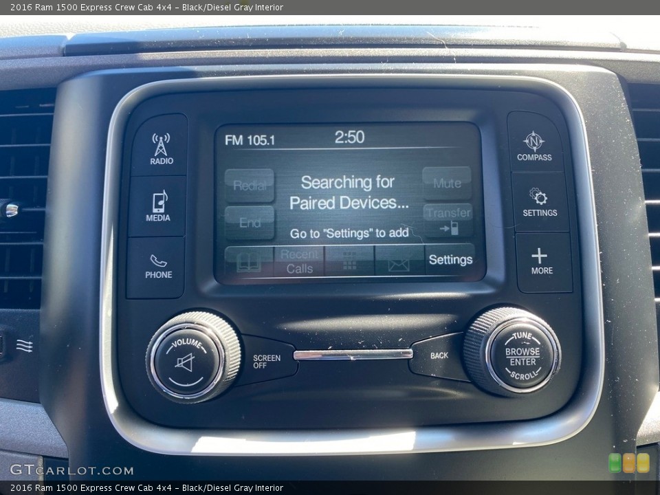 Black/Diesel Gray Interior Controls for the 2016 Ram 1500 Express Crew Cab 4x4 #139045690