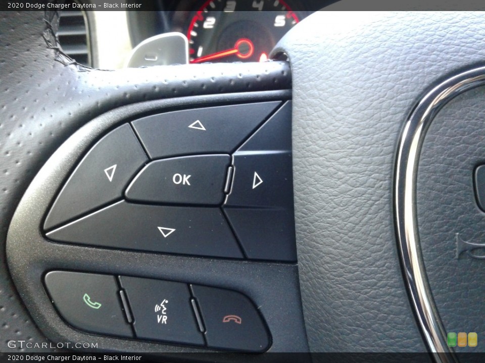 Black Interior Steering Wheel for the 2020 Dodge Charger Daytona #139046588
