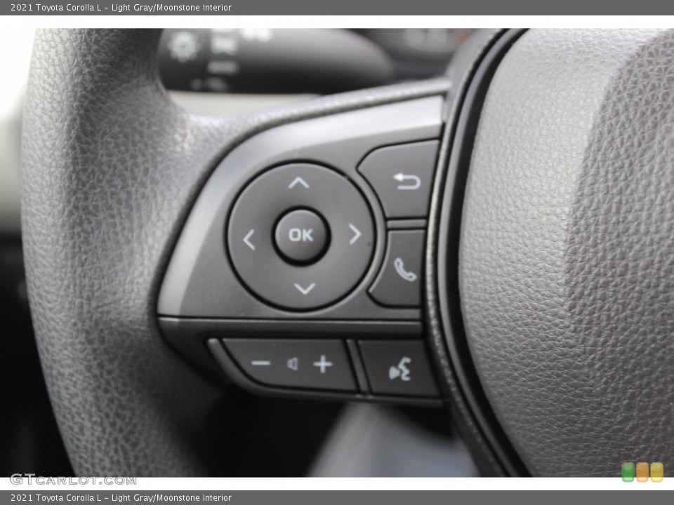 Light Gray/Moonstone Interior Steering Wheel for the 2021 Toyota Corolla L #139046995
