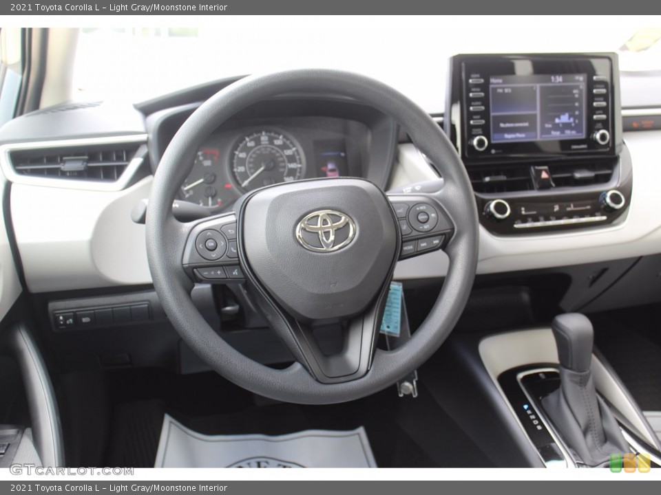 Light Gray/Moonstone Interior Steering Wheel for the 2021 Toyota Corolla L #139047196