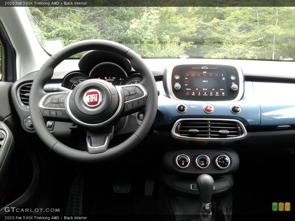 Black Interior Dashboard for the 2020 Fiat 500X Trekking AWD #139047991