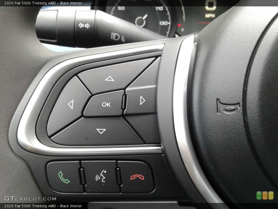 Black Interior Steering Wheel for the 2020 Fiat 500X Trekking AWD #139048012