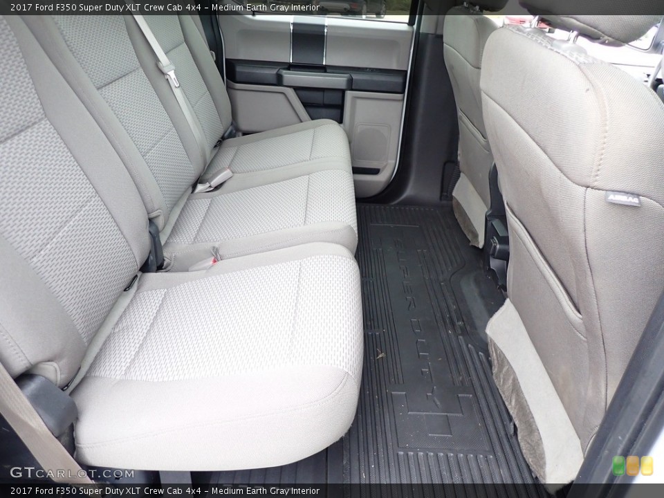 Medium Earth Gray Interior Rear Seat for the 2017 Ford F350 Super Duty XLT Crew Cab 4x4 #139054641
