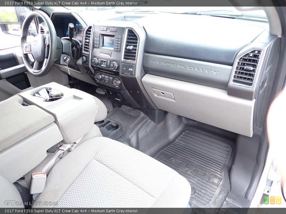 Medium Earth Gray Interior Dashboard for the 2017 Ford F350 Super Duty XLT Crew Cab 4x4 #139054718