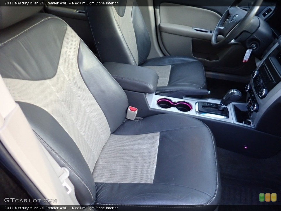 Medium Light Stone Interior Front Seat for the 2011 Mercury Milan V6 Premier AWD #139057066