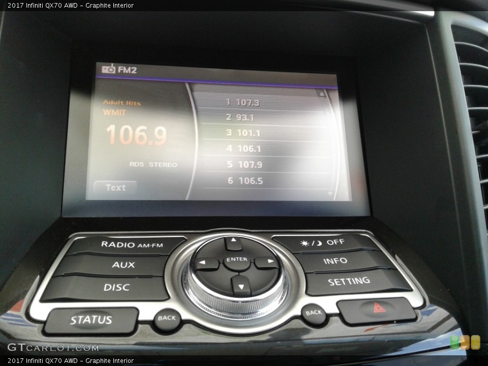 Graphite Interior Controls for the 2017 Infiniti QX70 AWD #139065225
