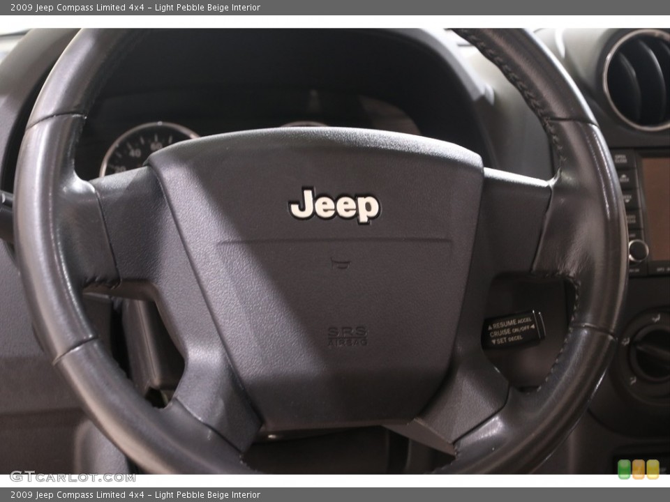 Light Pebble Beige Interior Steering Wheel for the 2009 Jeep Compass Limited 4x4 #139065849