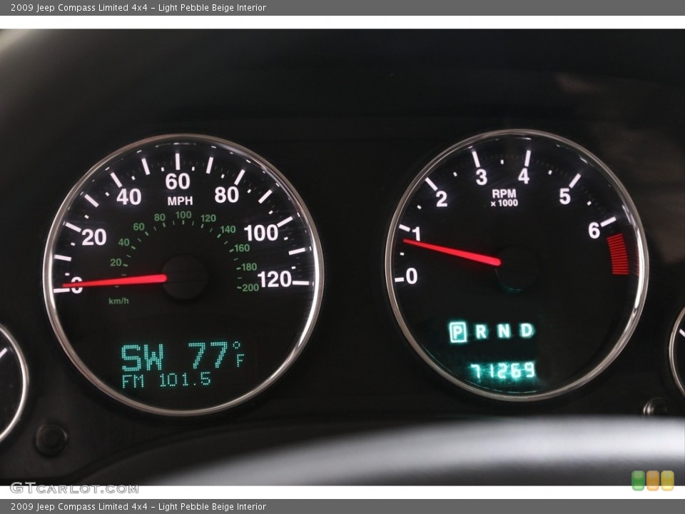Light Pebble Beige Interior Gauges for the 2009 Jeep Compass Limited 4x4 #139065873
