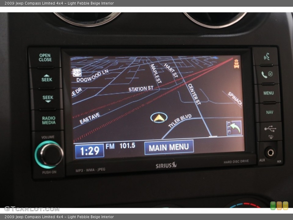 Light Pebble Beige Interior Navigation for the 2009 Jeep Compass Limited 4x4 #139065936