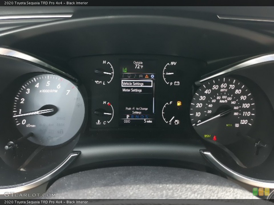 Black Interior Gauges for the 2020 Toyota Sequoia TRD Pro 4x4 #139068393
