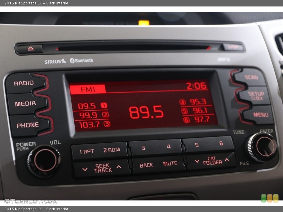 Black Interior Controls for the 2016 Kia Sportage LX #139069404