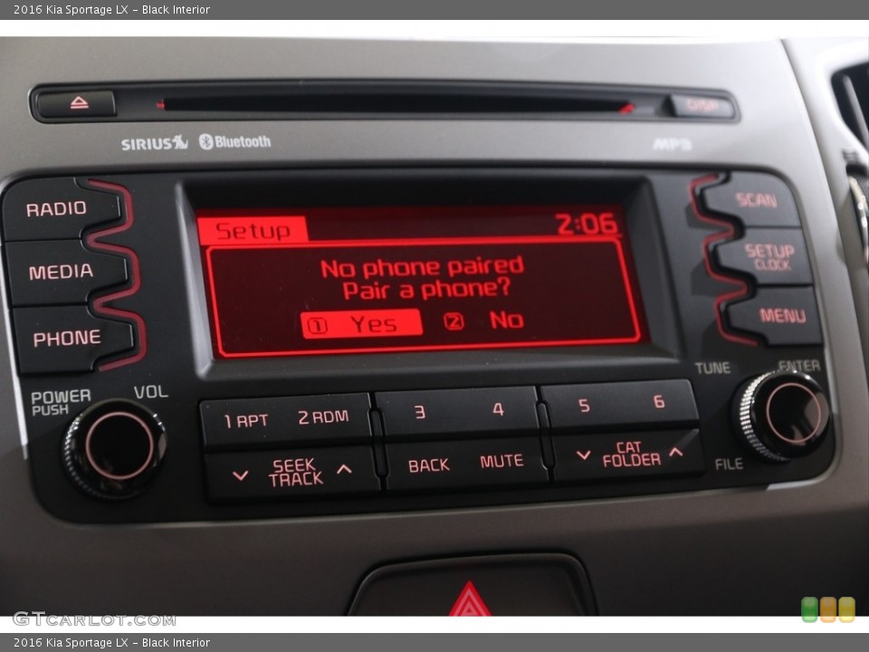 Black Interior Controls for the 2016 Kia Sportage LX #139069470