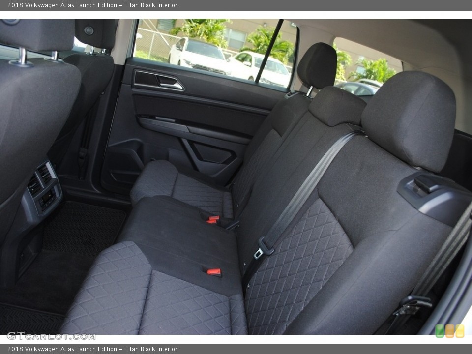 Titan Black Interior Rear Seat for the 2018 Volkswagen Atlas Launch Edition #139075415