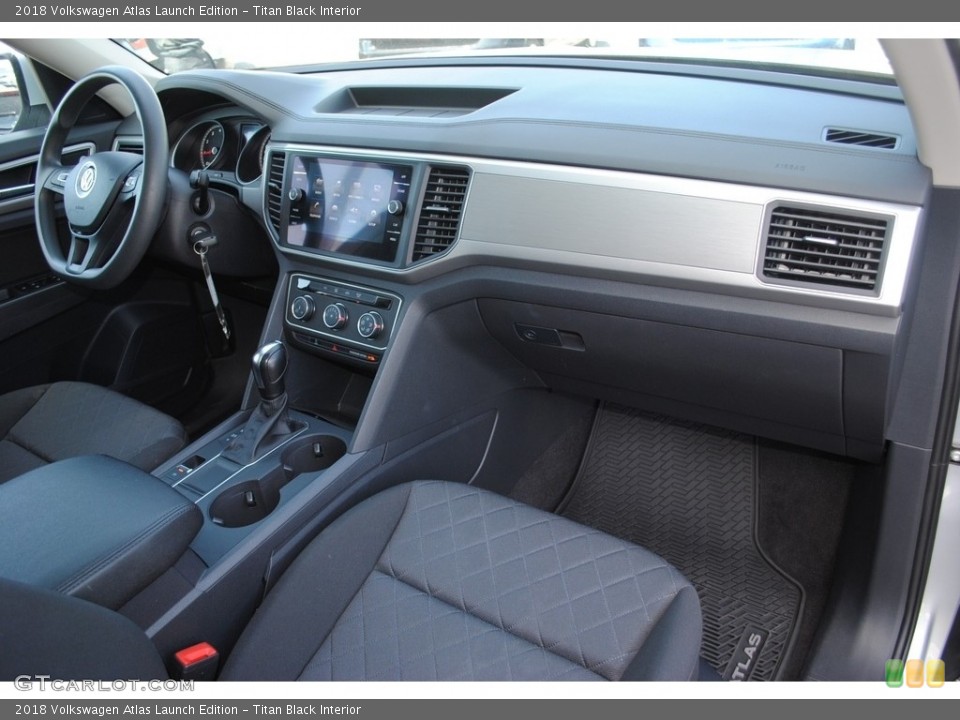 Titan Black Interior Dashboard for the 2018 Volkswagen Atlas Launch Edition #139075528