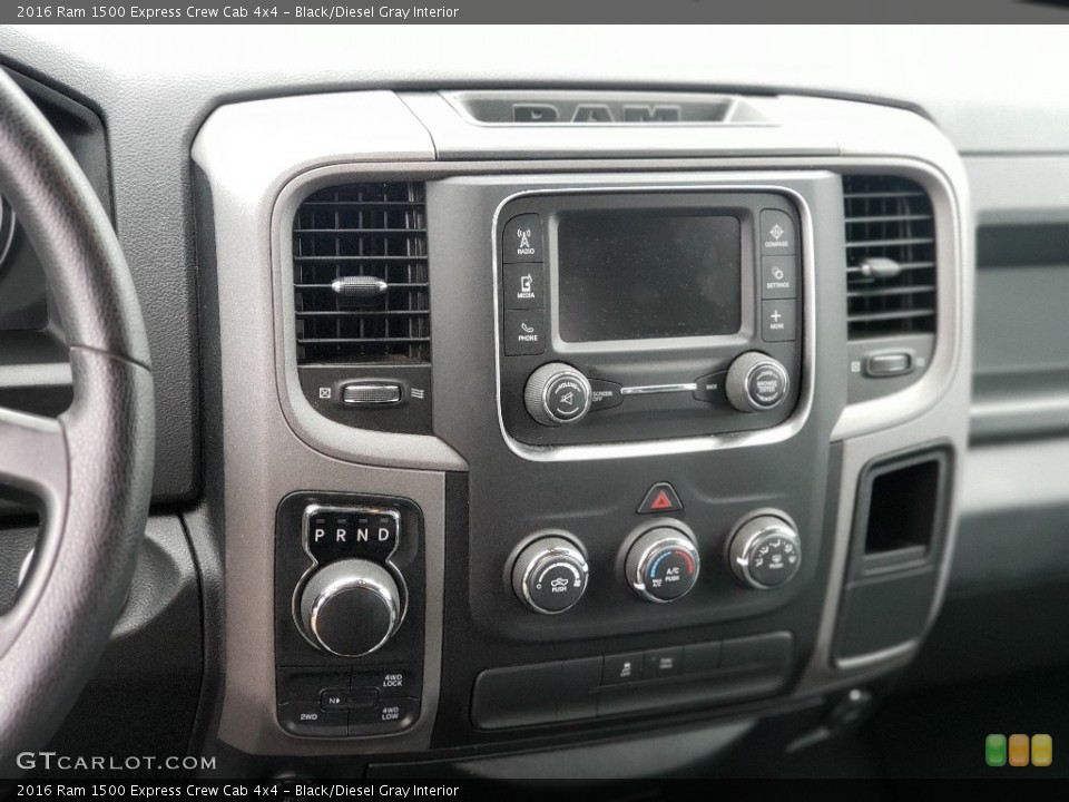 Black/Diesel Gray Interior Controls for the 2016 Ram 1500 Express Crew Cab 4x4 #139076218