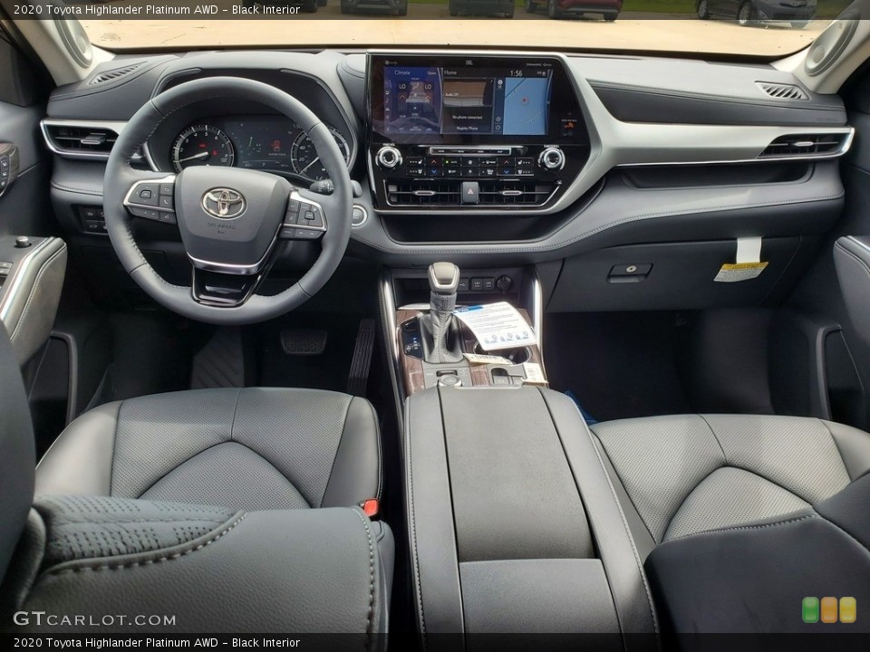 Black Interior Photo for the 2020 Toyota Highlander Platinum AWD #139078444