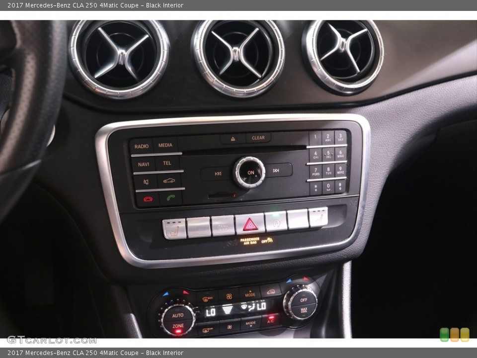 Black Interior Controls for the 2017 Mercedes-Benz CLA 250 4Matic Coupe #139079101