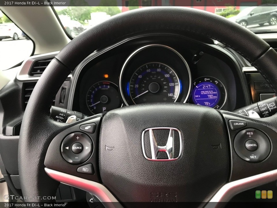 Black Interior Steering Wheel for the 2017 Honda Fit EX-L #139084238