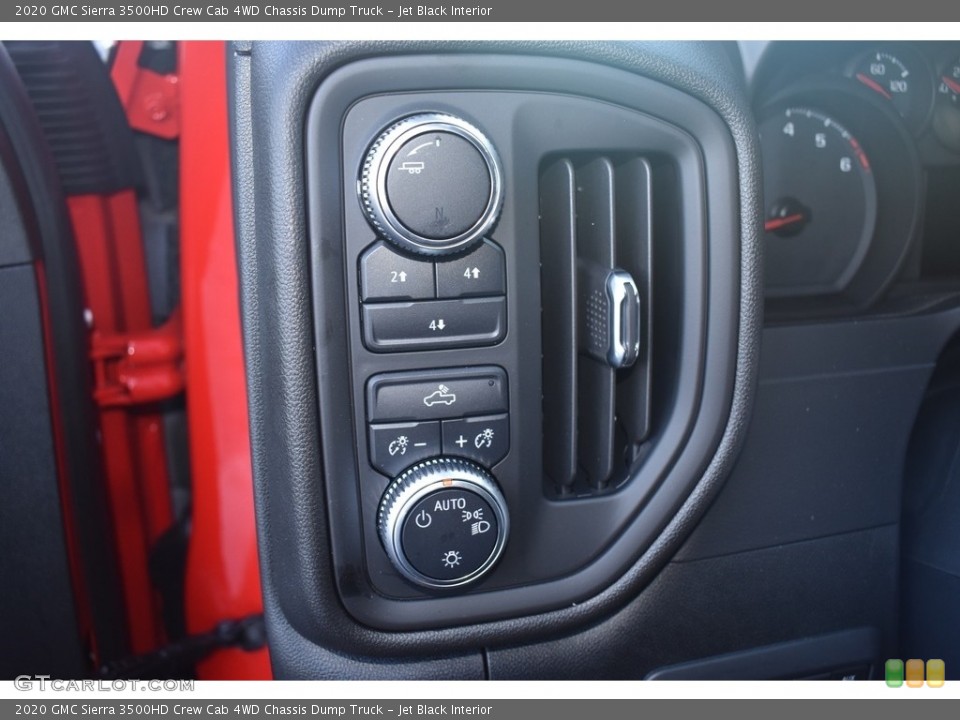 Jet Black Interior Controls for the 2020 GMC Sierra 3500HD Crew Cab 4WD Chassis Dump Truck #139084786