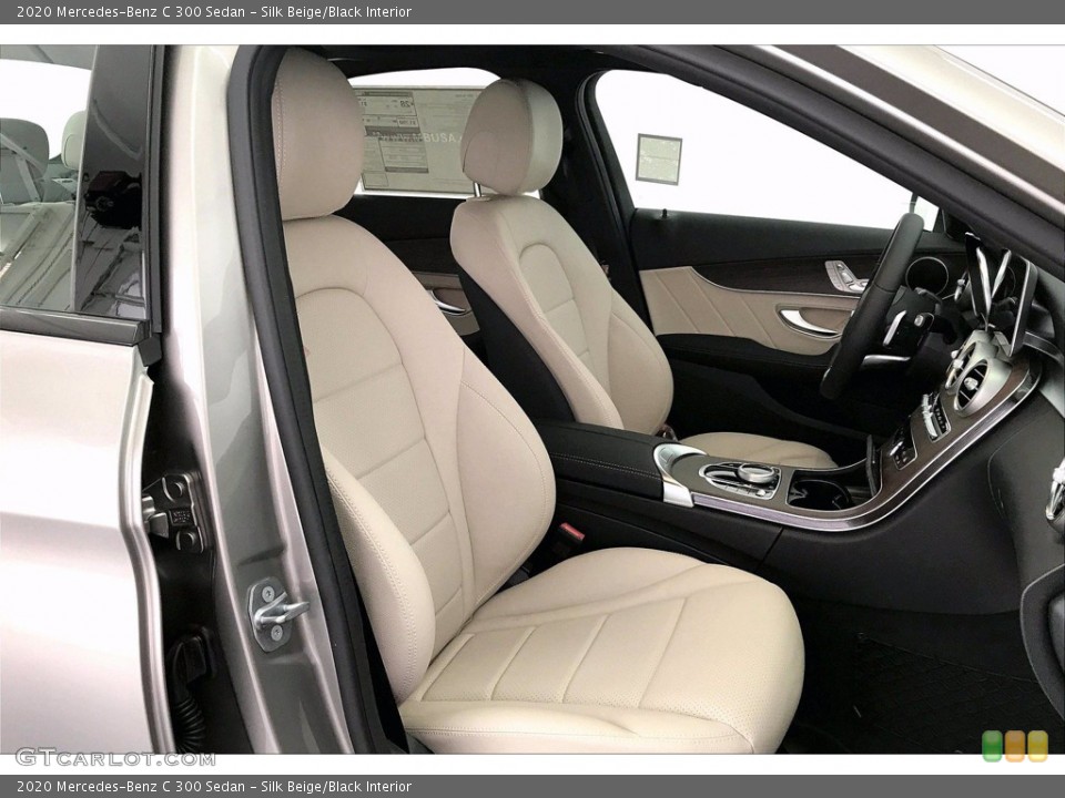 Silk Beige/Black Interior Front Seat for the 2020 Mercedes-Benz C 300 Sedan #139086322