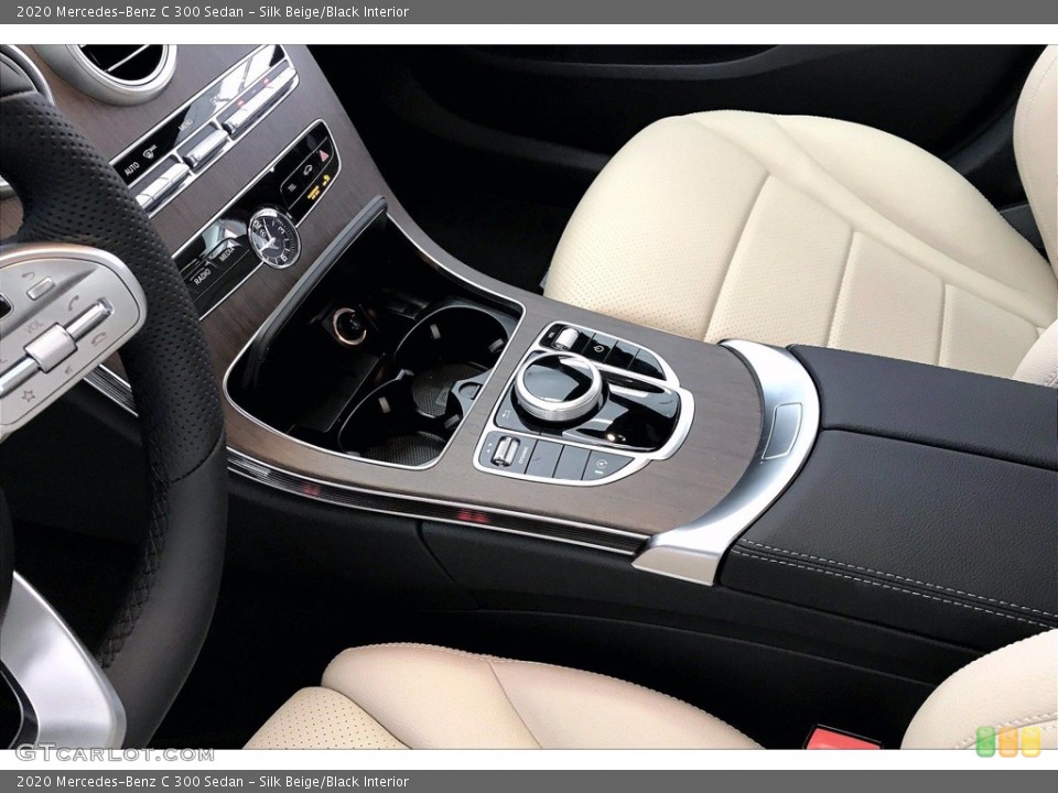 Silk Beige/Black Interior Controls for the 2020 Mercedes-Benz C 300 Sedan #139086349