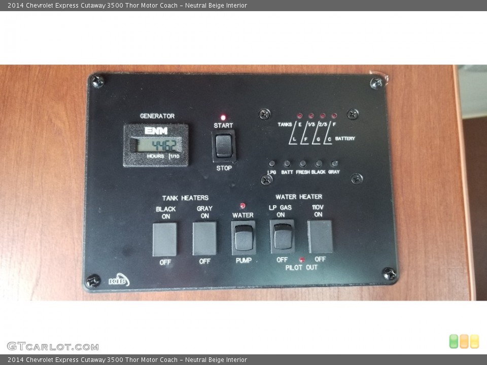 Neutral Beige Interior Controls for the 2014 Chevrolet Express Cutaway 3500 Thor Motor Coach #139101901