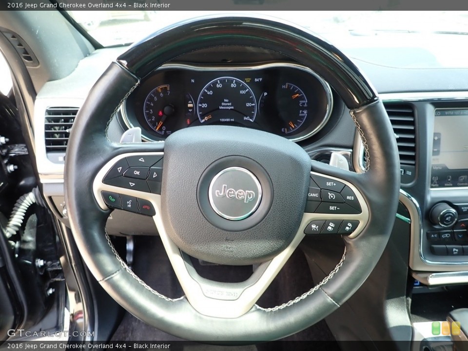 Black Interior Steering Wheel for the 2016 Jeep Grand Cherokee Overland 4x4 #139104493
