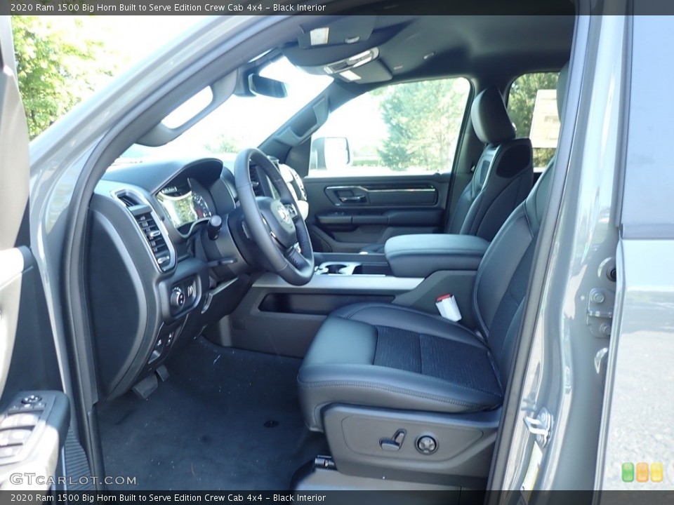 Black Interior Photo for the 2020 Ram 1500 Big Horn Built to Serve Edition Crew Cab 4x4 #139104919