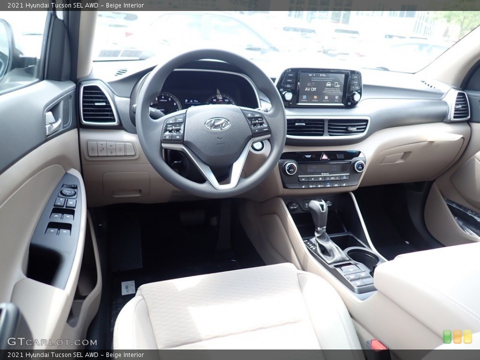 Beige Interior Photo for the 2021 Hyundai Tucson SEL AWD #139105321