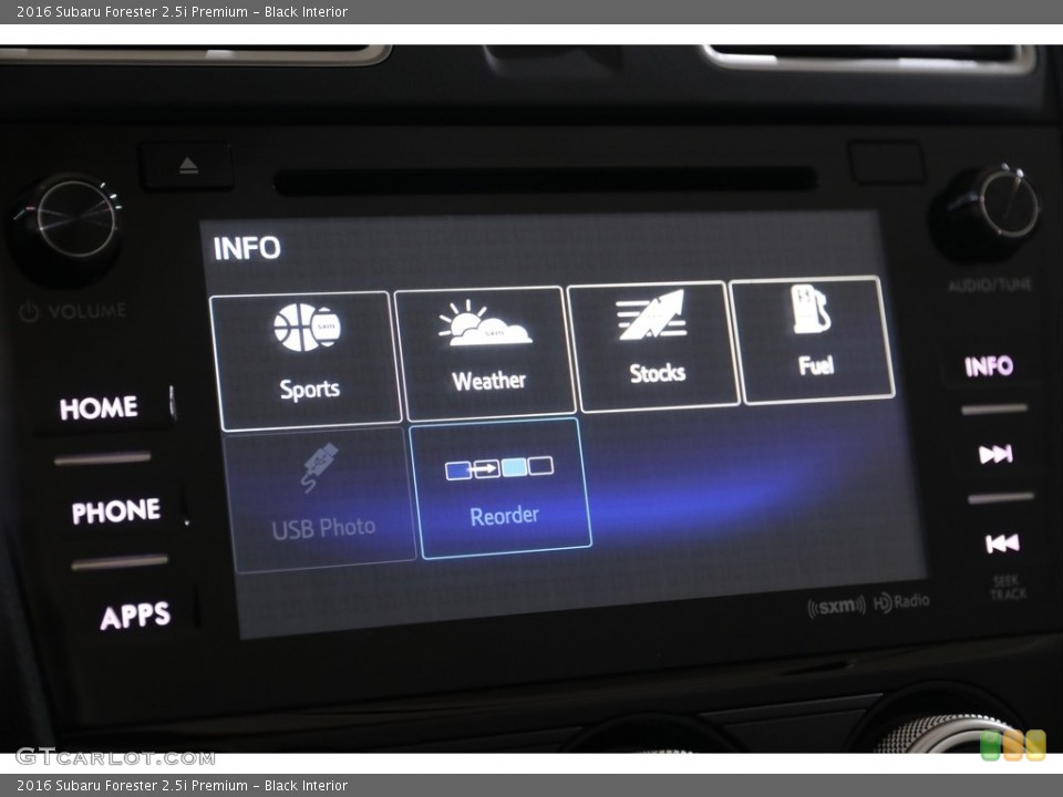 Black Interior Controls for the 2016 Subaru Forester 2.5i Premium #139106485