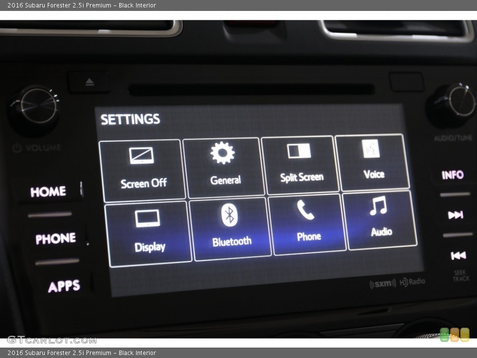 Black Interior Controls for the 2016 Subaru Forester 2.5i Premium #139106506