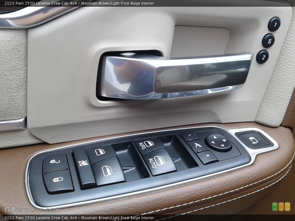 Mountain Brown/Light Frost Beige Interior Controls for the 2020 Ram 2500 Laramie Crew Cab 4x4 #139107454