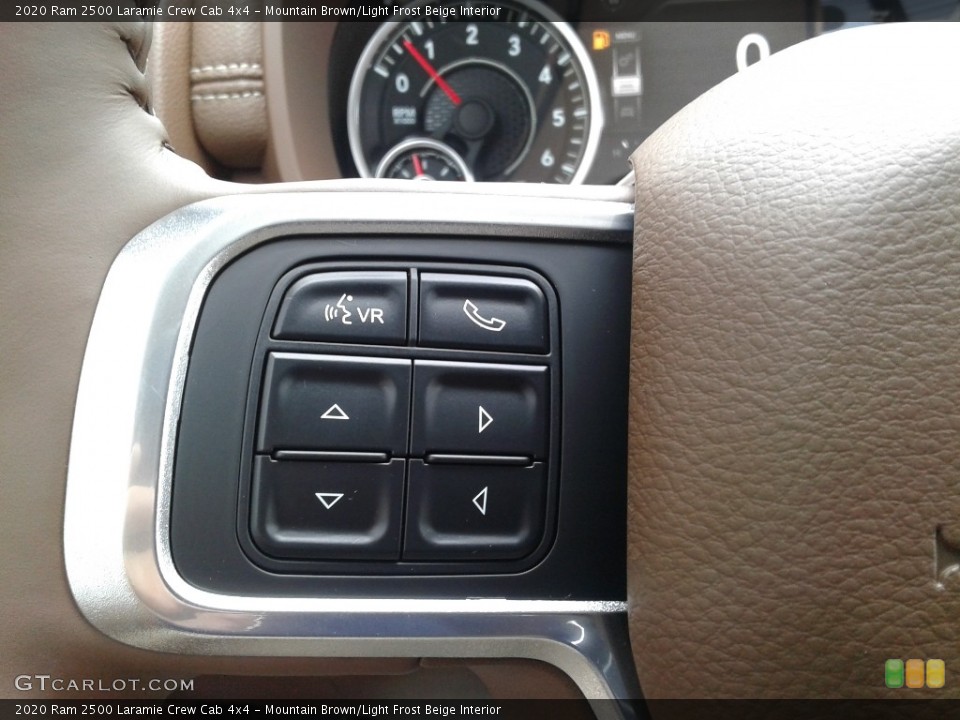 Mountain Brown/Light Frost Beige Interior Steering Wheel for the 2020 Ram 2500 Laramie Crew Cab 4x4 #139107670