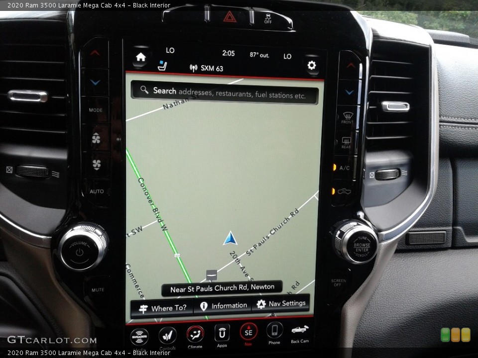 Black Interior Navigation for the 2020 Ram 3500 Laramie Mega Cab 4x4 #139109158