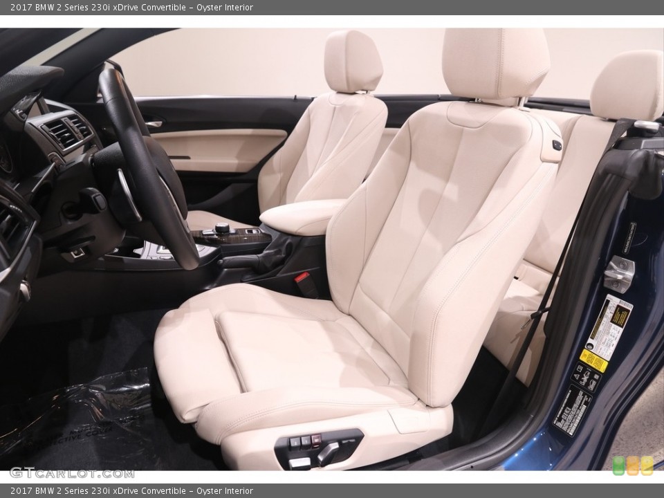 Oyster Interior Front Seat for the 2017 BMW 2 Series 230i xDrive Convertible #139109779