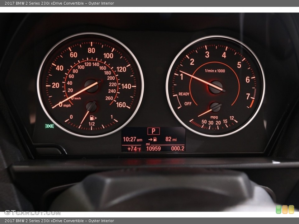 Oyster Interior Gauges for the 2017 BMW 2 Series 230i xDrive Convertible #139109812