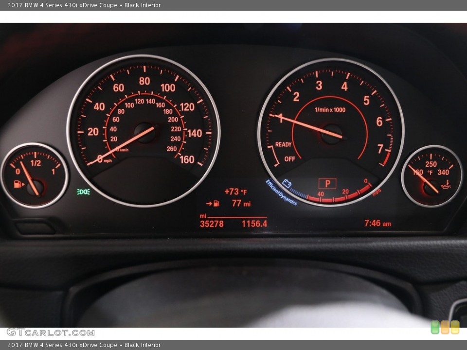 Black Interior Gauges for the 2017 BMW 4 Series 430i xDrive Coupe #139117504
