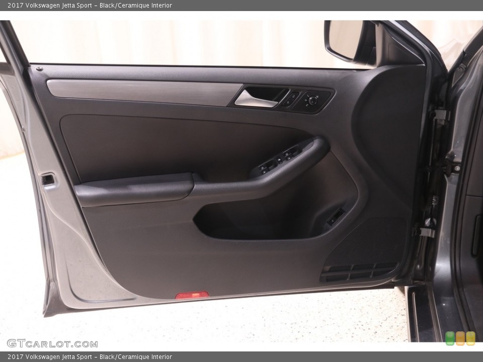 Black/Ceramique Interior Door Panel for the 2017 Volkswagen Jetta Sport #139118539