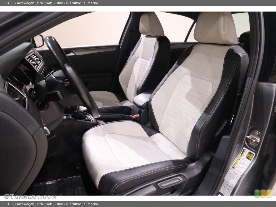Black/Ceramique Interior Front Seat for the 2017 Volkswagen Jetta Sport #139118560