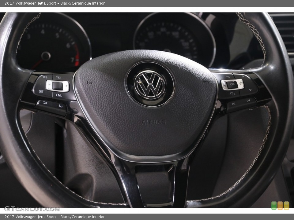 Black/Ceramique Interior Steering Wheel for the 2017 Volkswagen Jetta Sport #139118575